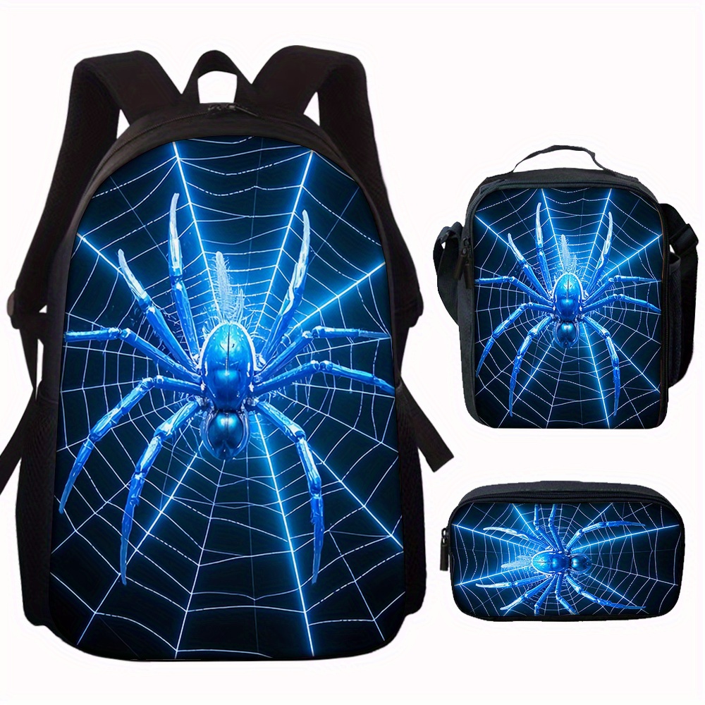 3pcs spider pattern backpack l - Pencil Case Large recension och pris