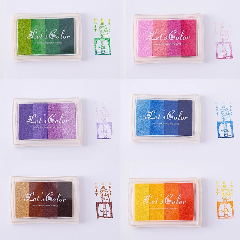 1PCS 4 colors Inkpad Ink stamp - Self Inking Stamp recension och pris