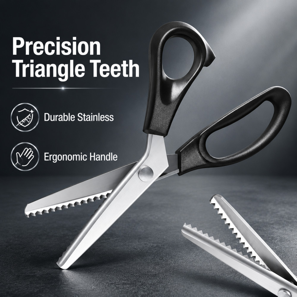 Stainless Steel Pinking Shears - Scissors Stainless Craft recension och pris
