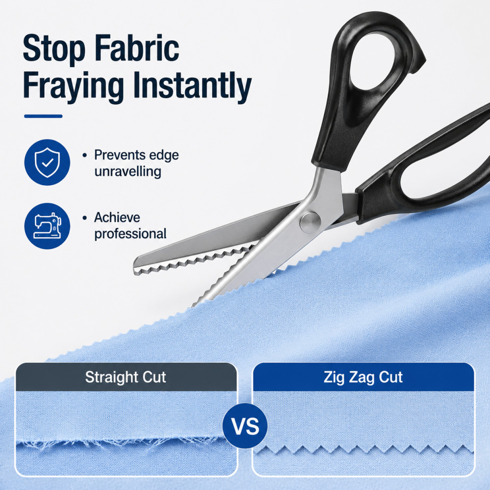 Stainless Steel Pinking Shears - Scissors Stainless Craft recension och pris