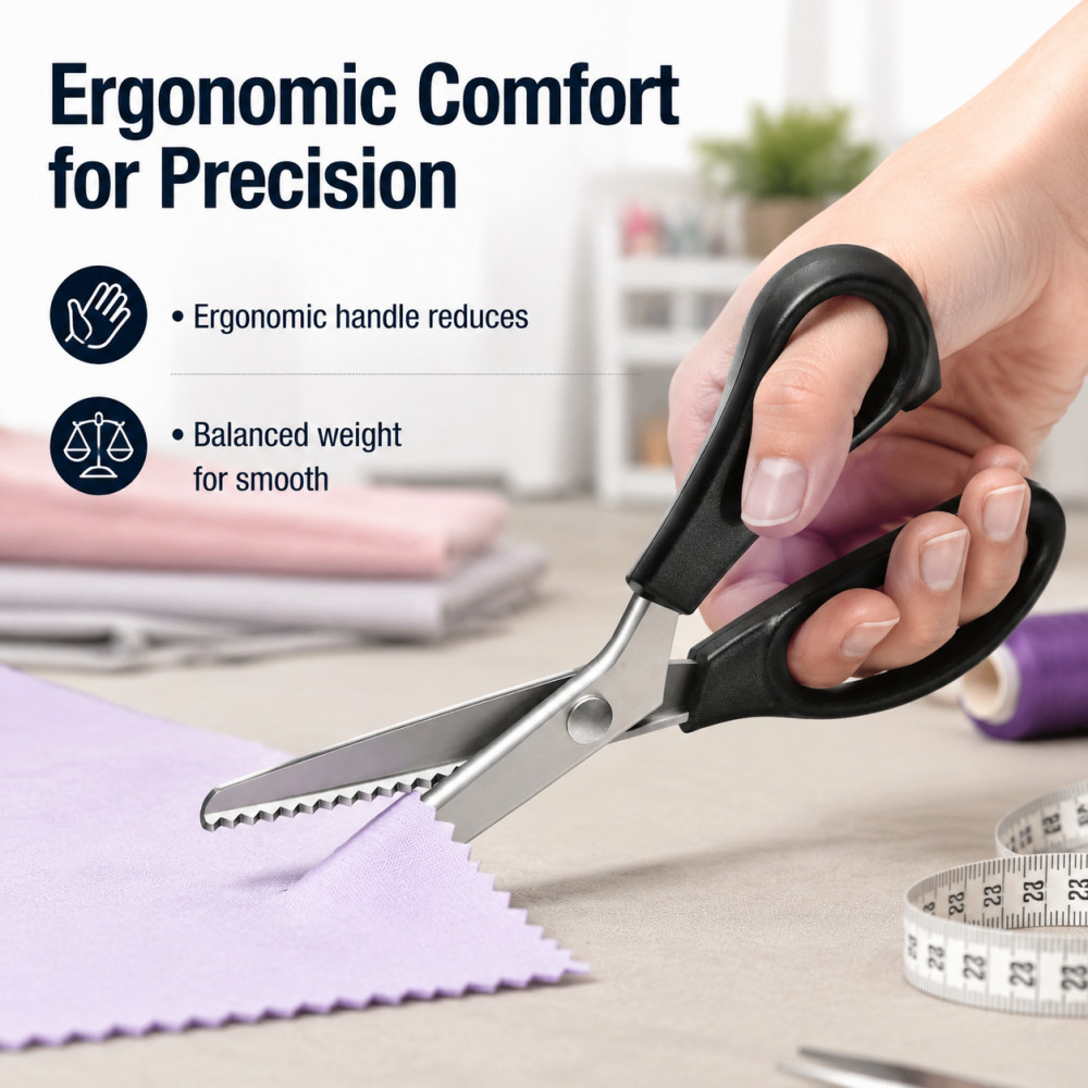 Stainless Steel Pinking Shears - Scissors Stainless Craft recension och pris