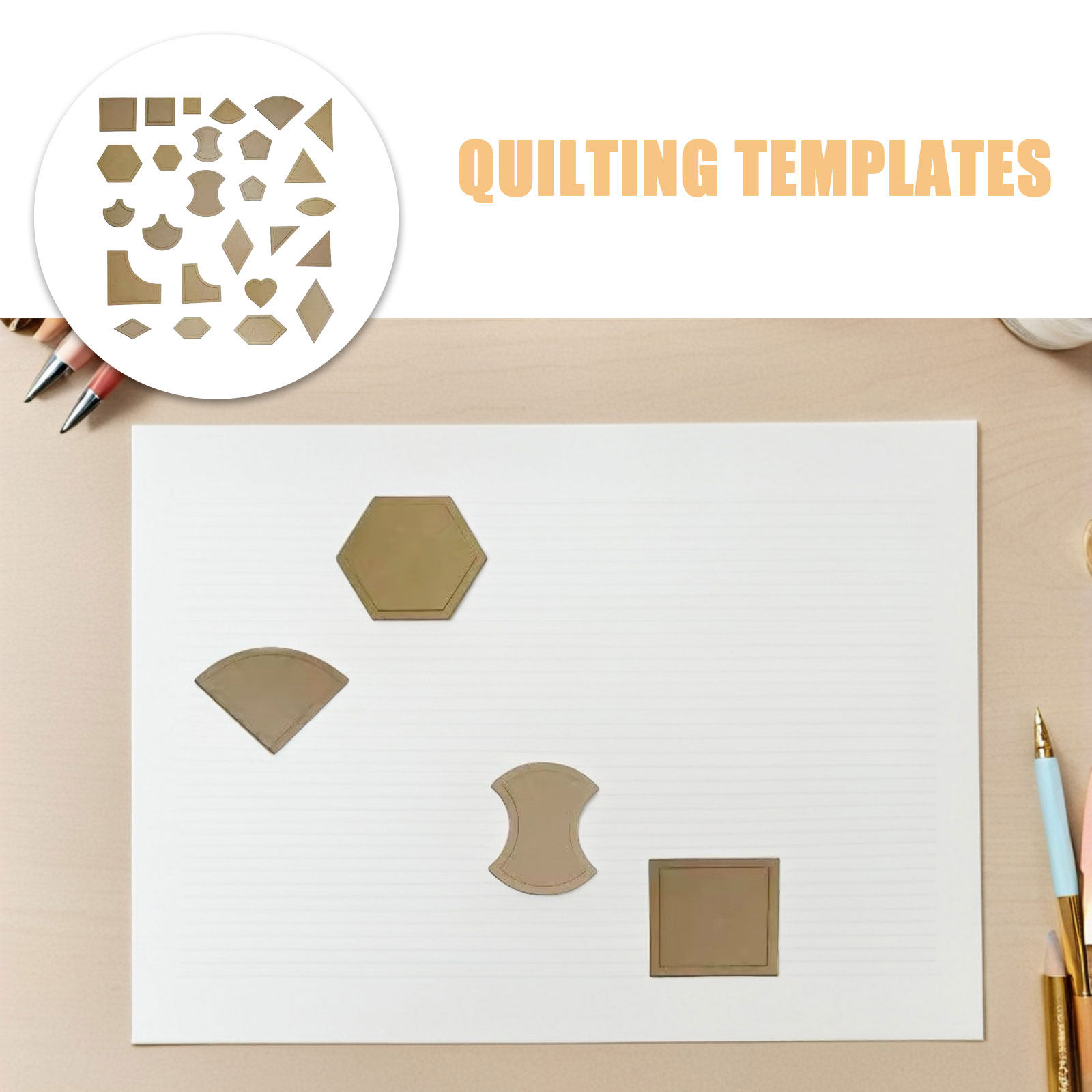 Acrylic Quilting Templates Set - Ruler Set Transparent recension och pris