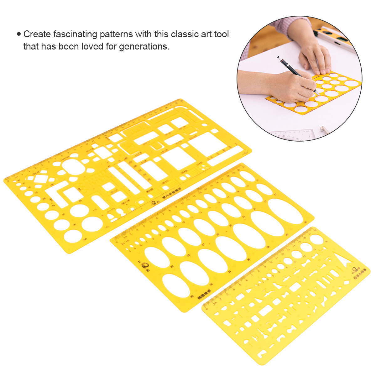 Plastic Transparent Orange Har - Ruler Set Transparent recension och pris