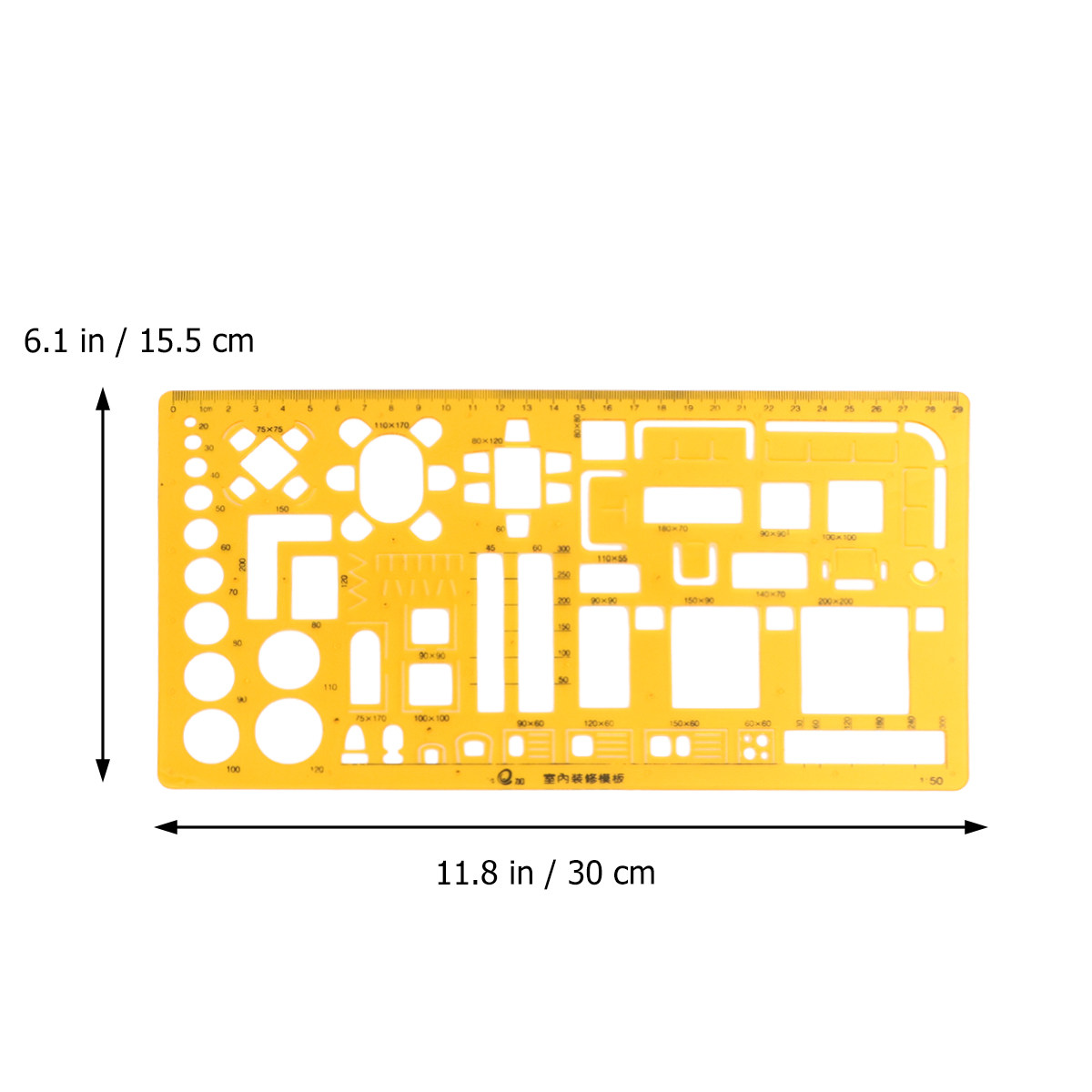 Plastic Transparent Orange Har - Ruler Set Transparent recension och pris