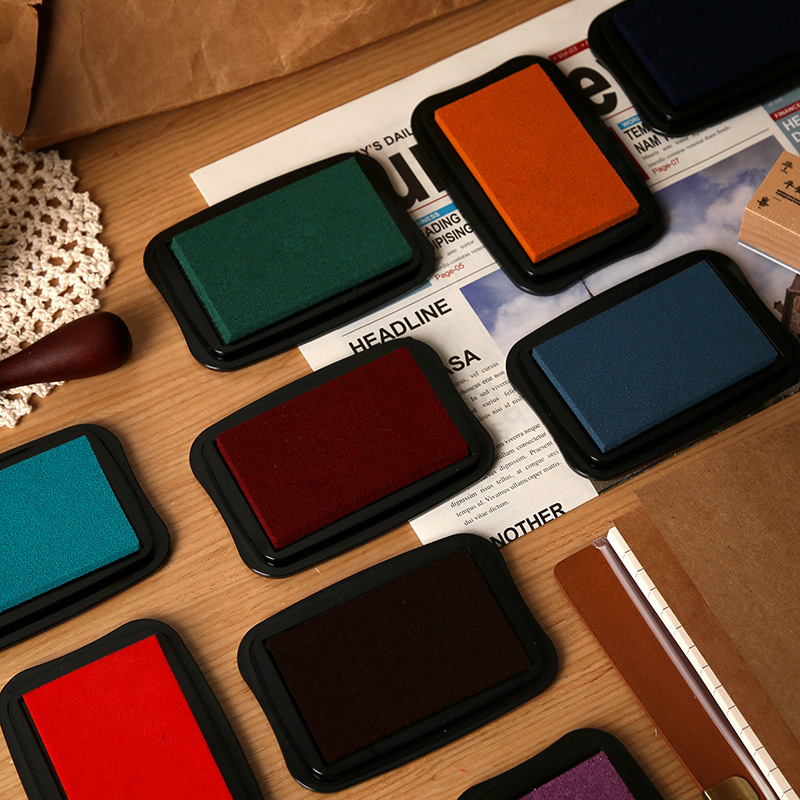 12 Colors Vintage Solid Color  - Self Inking Stamp recension och pris