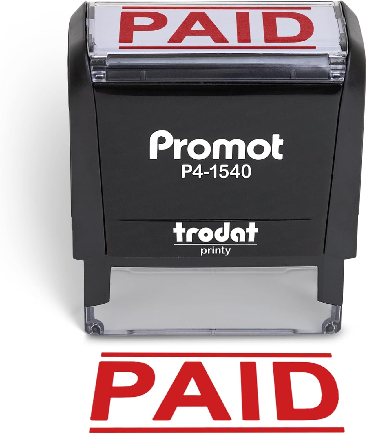Self-Inking Paid Stamp Red Ref - Self Inking Stamp recension och pris