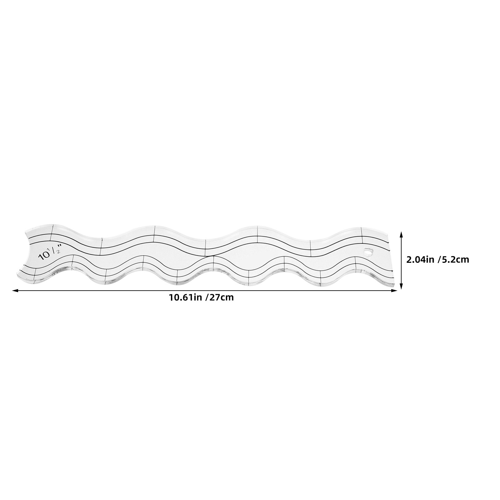2Pcs Wavy Quilt Ruler Set Tran - Ruler Set Transparent recension och pris